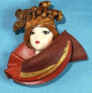 Red Coat Lady Brooch
